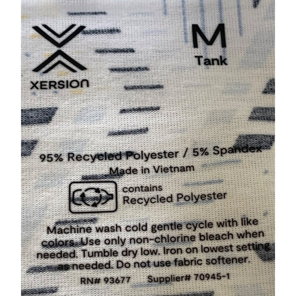 Xersion Womens Quick-Dri Tank Top White Geo Print M - Picture 6 of 8